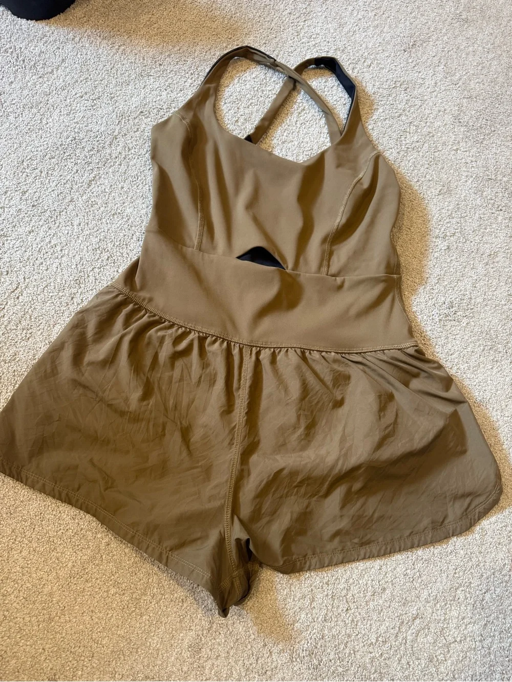 Free people righteous runsie olive brown size large